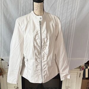 Baccini Women's White faux leather Jacket